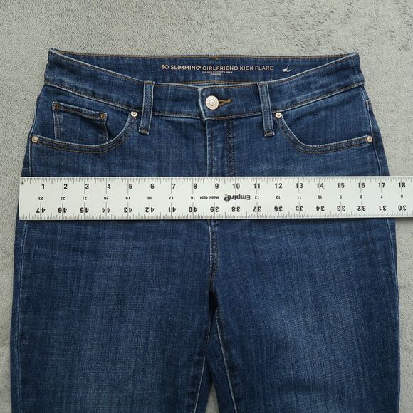 Chico's Jeans Women's 0 US-4 Mid-Rise Slimming Girlfriend Kick Flare 25" Inseam - Picture 8 of 16